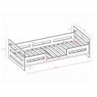 Transformable bed house KCLEO 180x80 cm